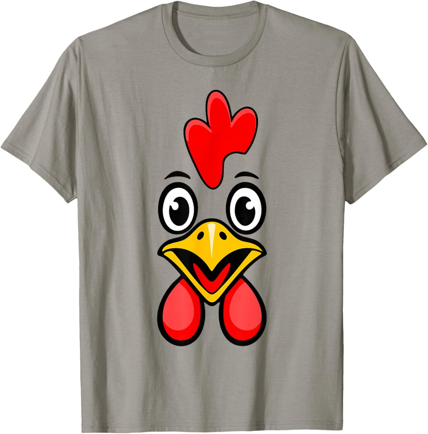 Chicken Shirt Adult Kids Men Women Chicken Face T Shirt T-Shirt - T-Shirt | Sand