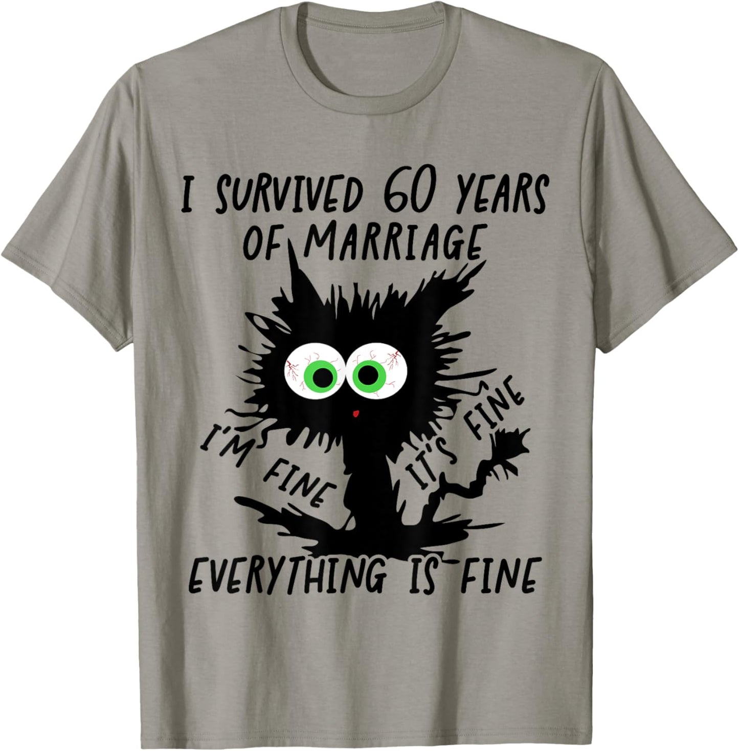 Diamond Wedding I Survived 60 Years Of Marriage T-Shirt - T-Shirt | Sand
