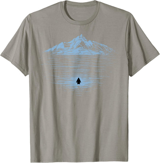 Penguin But why, Penguin Heading to The Mountains T-Shirt - T-Shirt | Sand