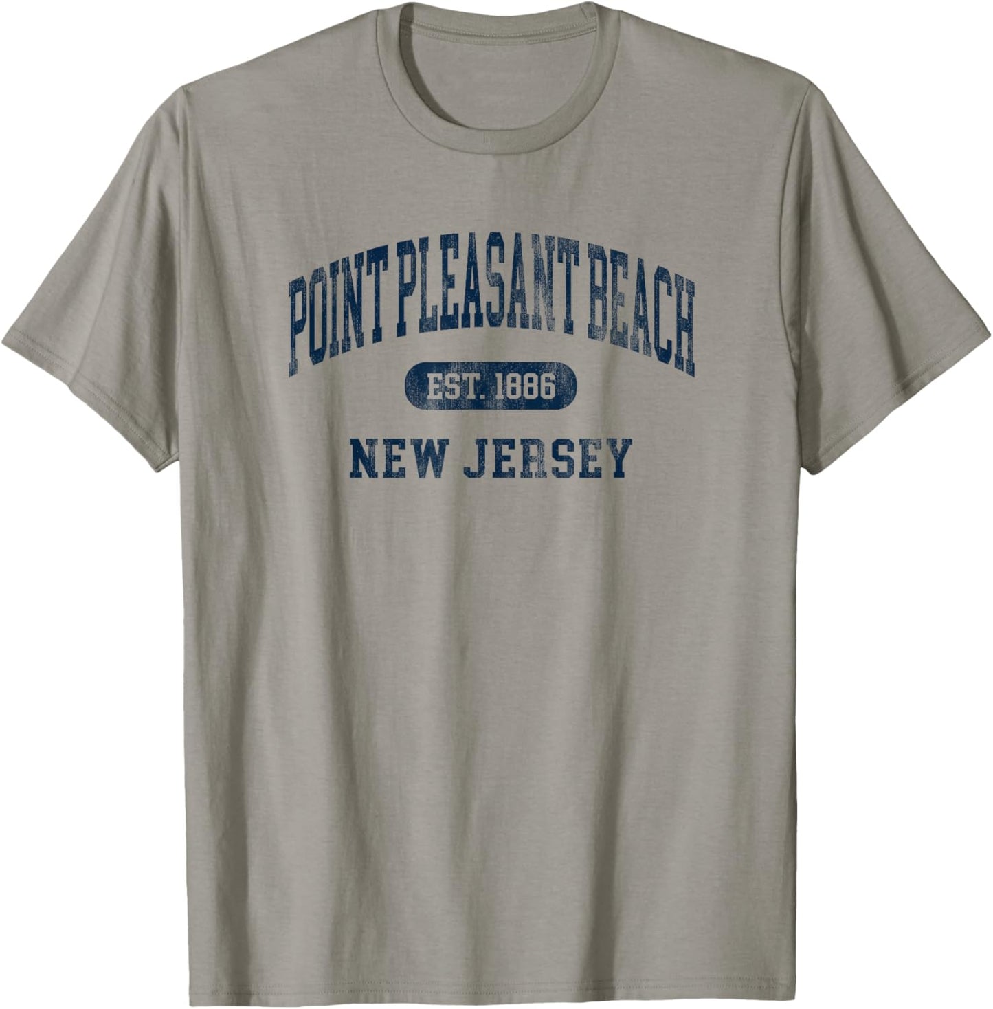 Vintage Point Pleasant Beach NJ Retro Preppy Throwback T-Shirt - T-Shirt | Sand