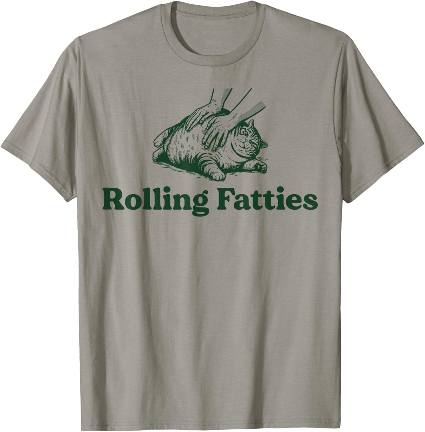 Rolling Fatties Cat Funny Cute Cat Lover Kitten Owner Kitty Women T-Shirt - T-Shirt | Sand