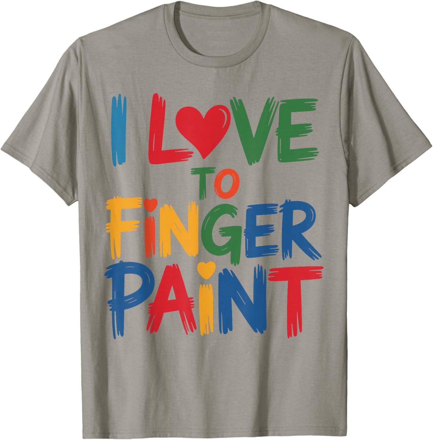 I Heart Love to Finger Paint I'm Paint Cute Couple Valentine T-Shirt - T-Shirt | Sand