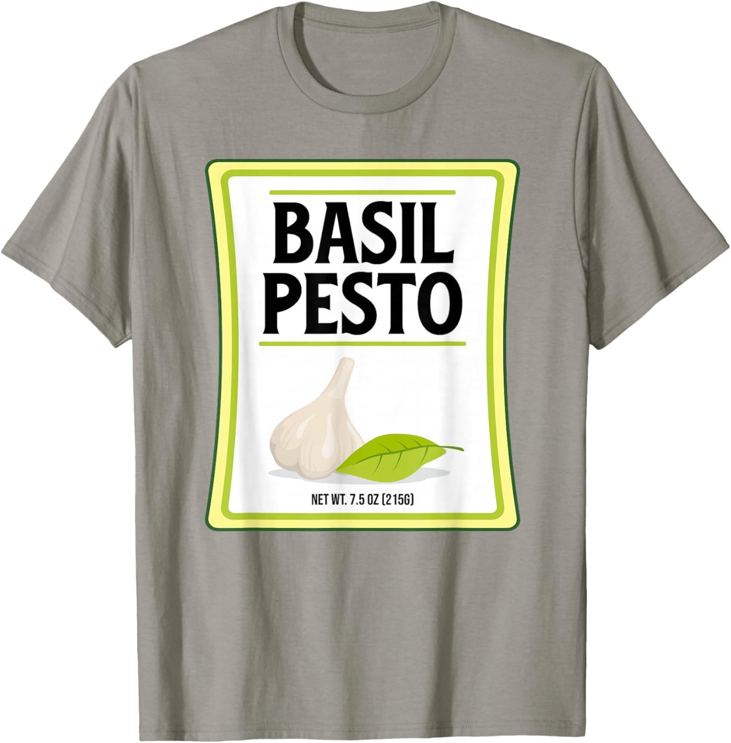 Pesto Basil Costume Lazy Halloween Condiment Group Matching T-Shirt - T-Shirt | Sand