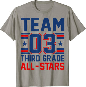 Kids Sports 03 Team Third Grade 3rd Grade All Stars Jersey T-Shirt - T-Shirt | Sand