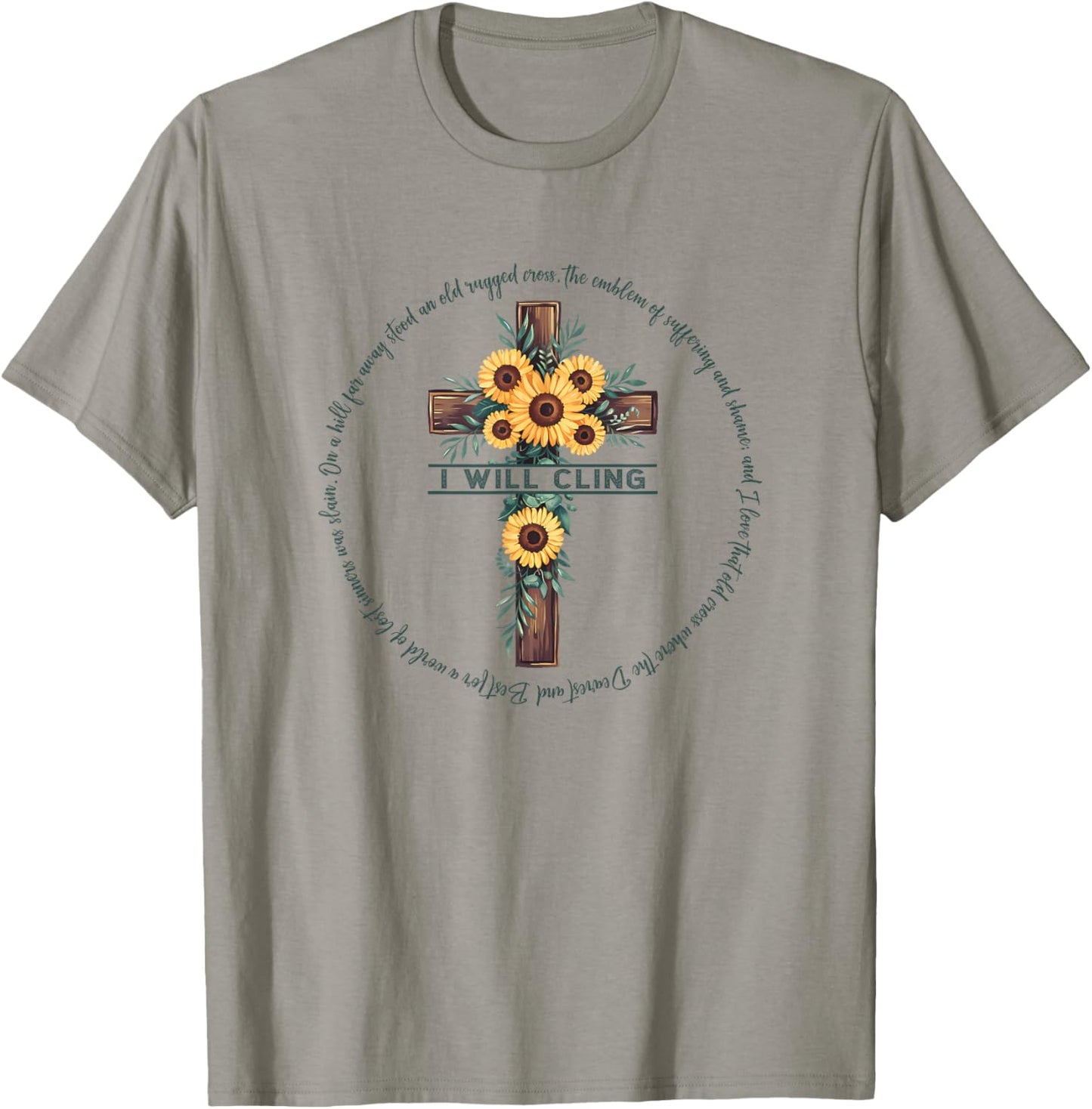 The Old Rugged Cross Christian Gift T-Shirt - T-Shirt | Sand