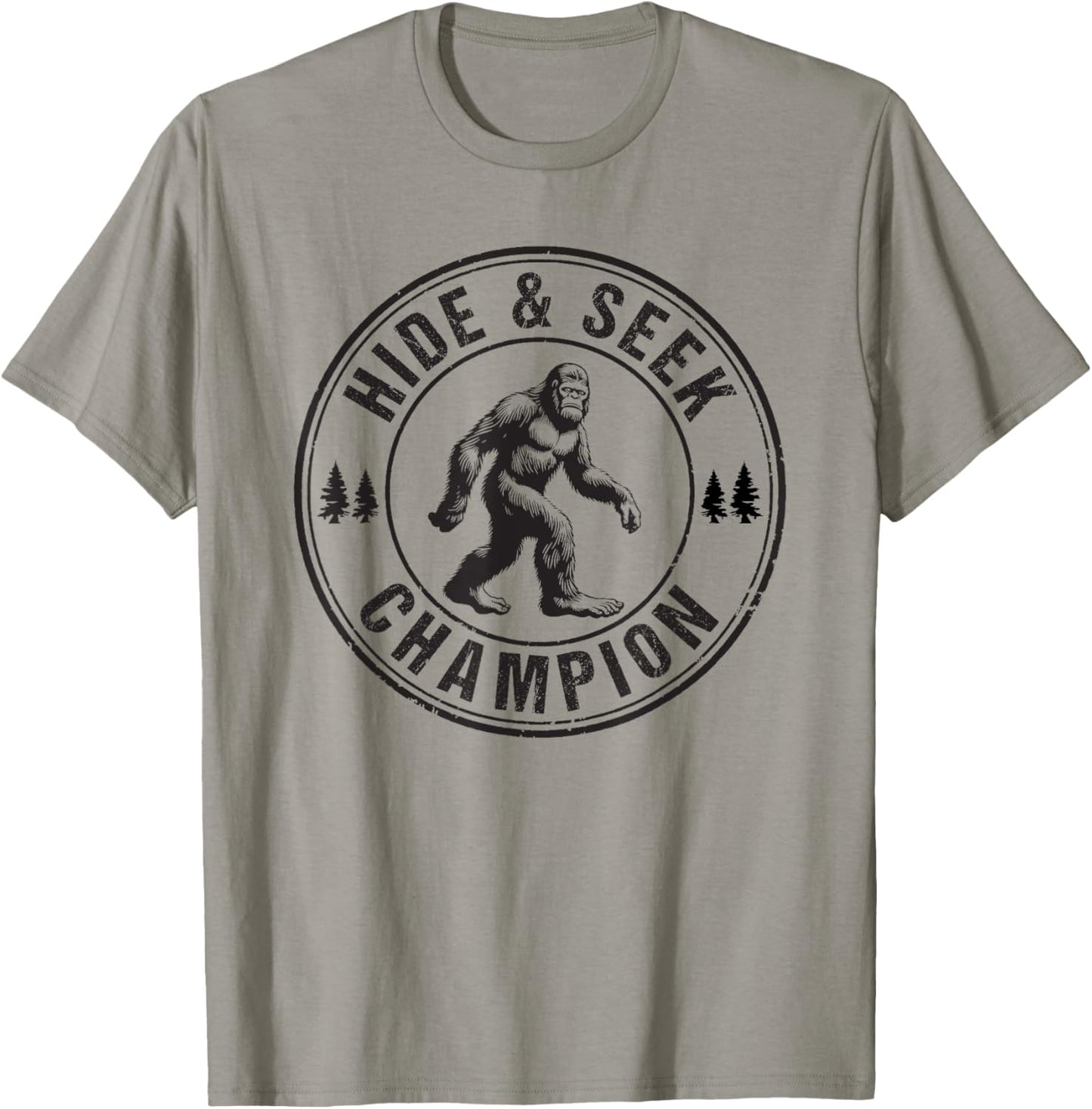 Bigfoot Hide And Seek Champion Sasquatch T-Shirt - T-Shirt | Sand