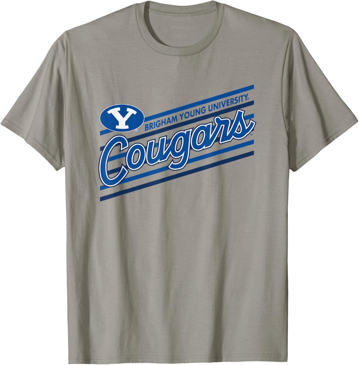 BYU Cougars Retro Performer White Officially Licensed T-Shirt - T-Shirt | Sand