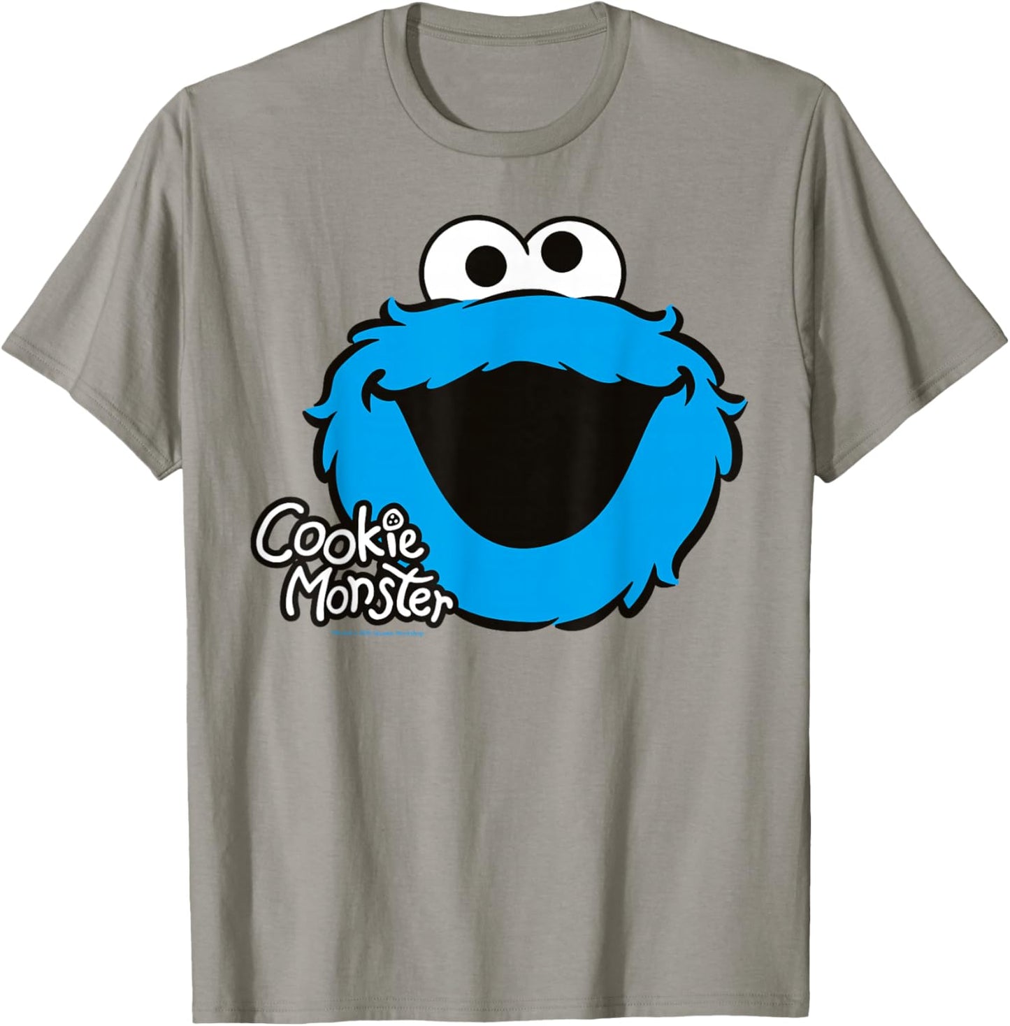 Sesame Street Cookie Monster Big Face Cookies Classic Pose T-Shirt - T-Shirt | Sand