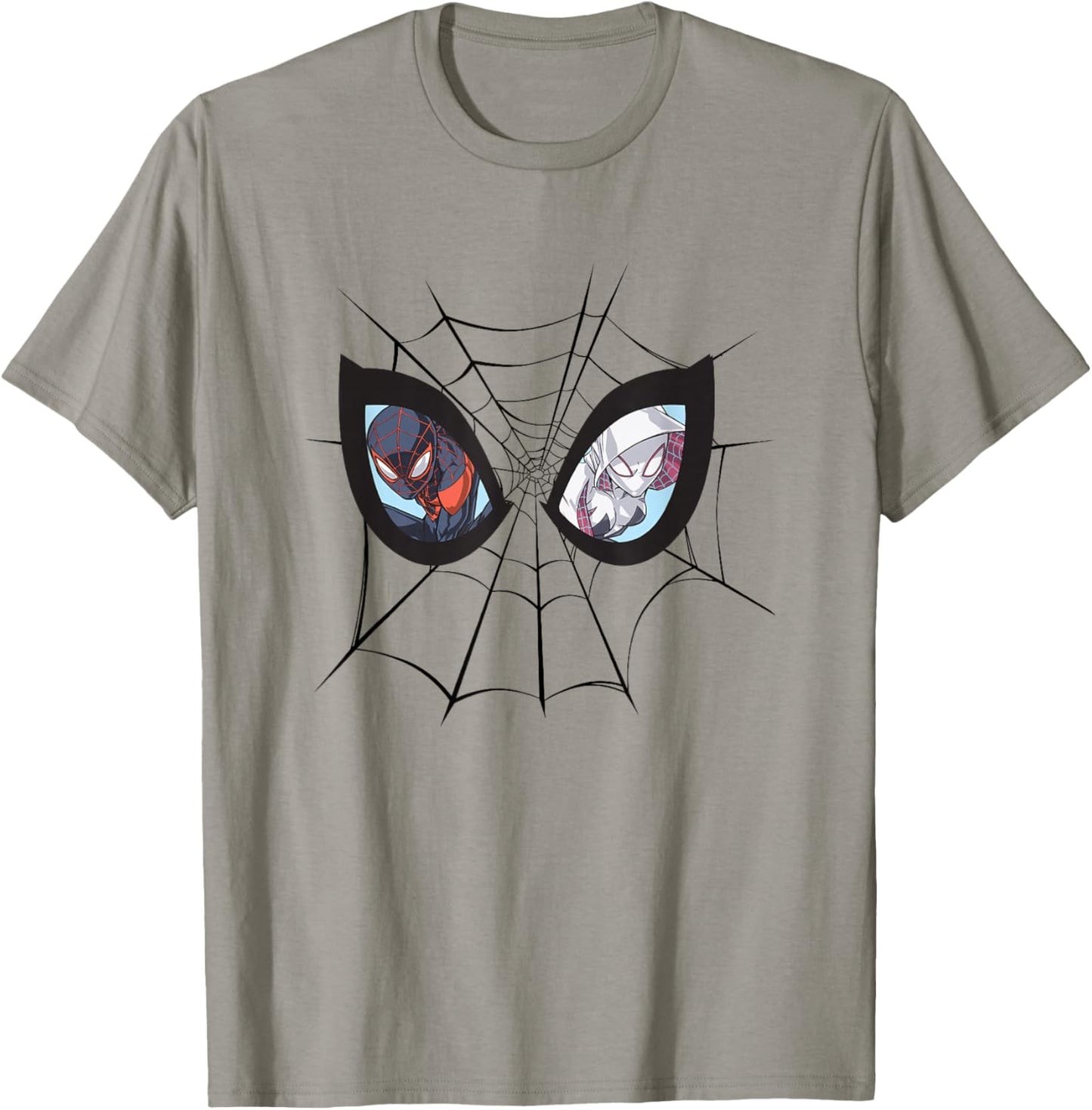 Marvel Comics Spider-Man Miles Morales Ghost Spider Eye Mask T-Shirt - T-Shirt | Sand