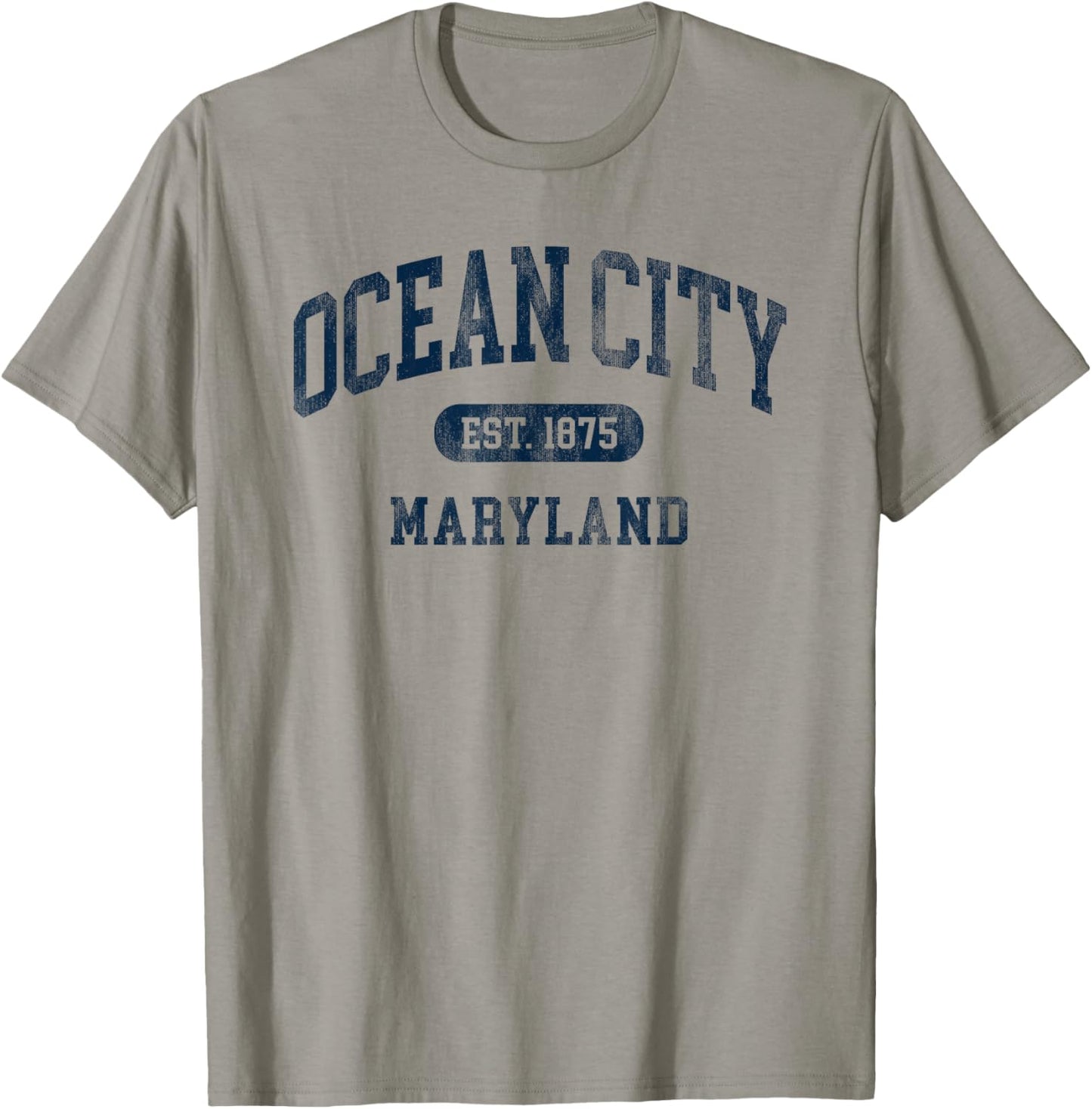 Ocean City Maryland Retro Preppy Throwback Souvenir T-Shirt - T-Shirt | Sand