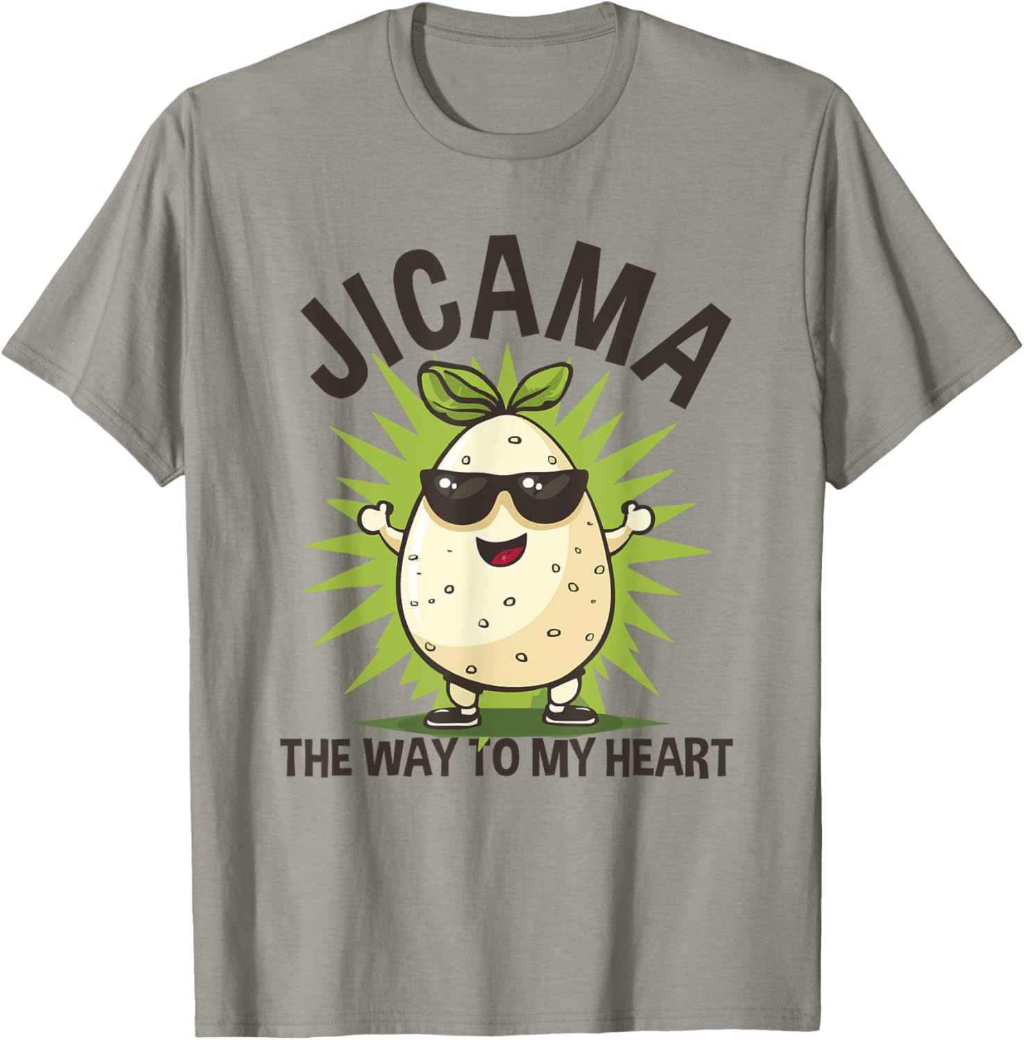 Jicama Turnip Way To My Heart Root Vegetable T-Shirt - T-Shirt | Sand