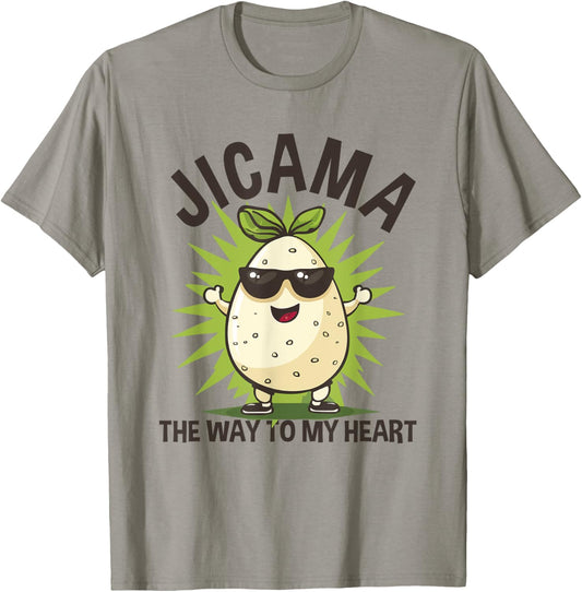 Jicama Turnip Way To My Heart Root Vegetable T-Shirt - T-Shirt | Sand