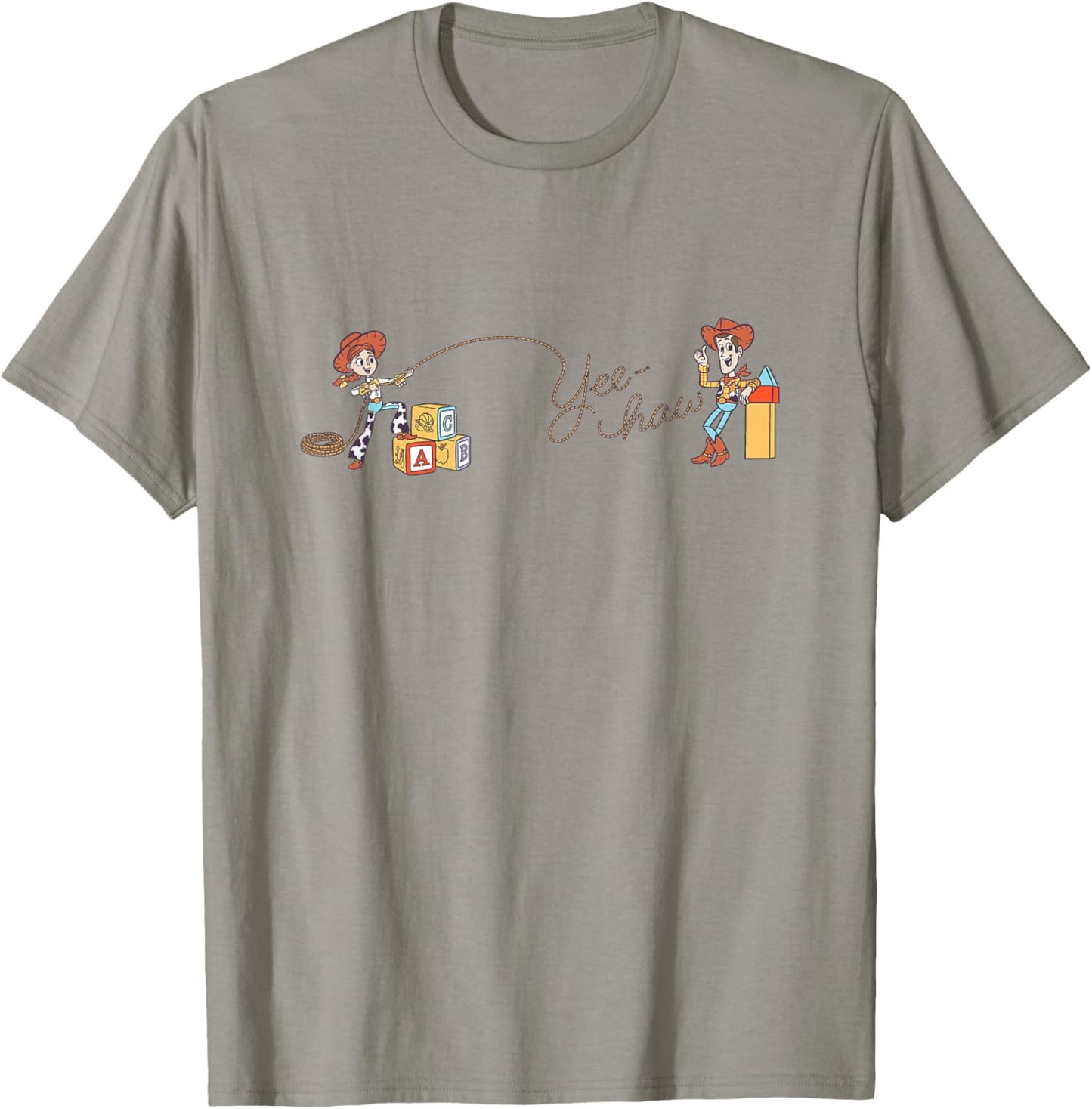 Disney Pixar Toy Story Jessie Woody Cawboys Yee Haw Logo T-Shirt - T-Shirt | Sand