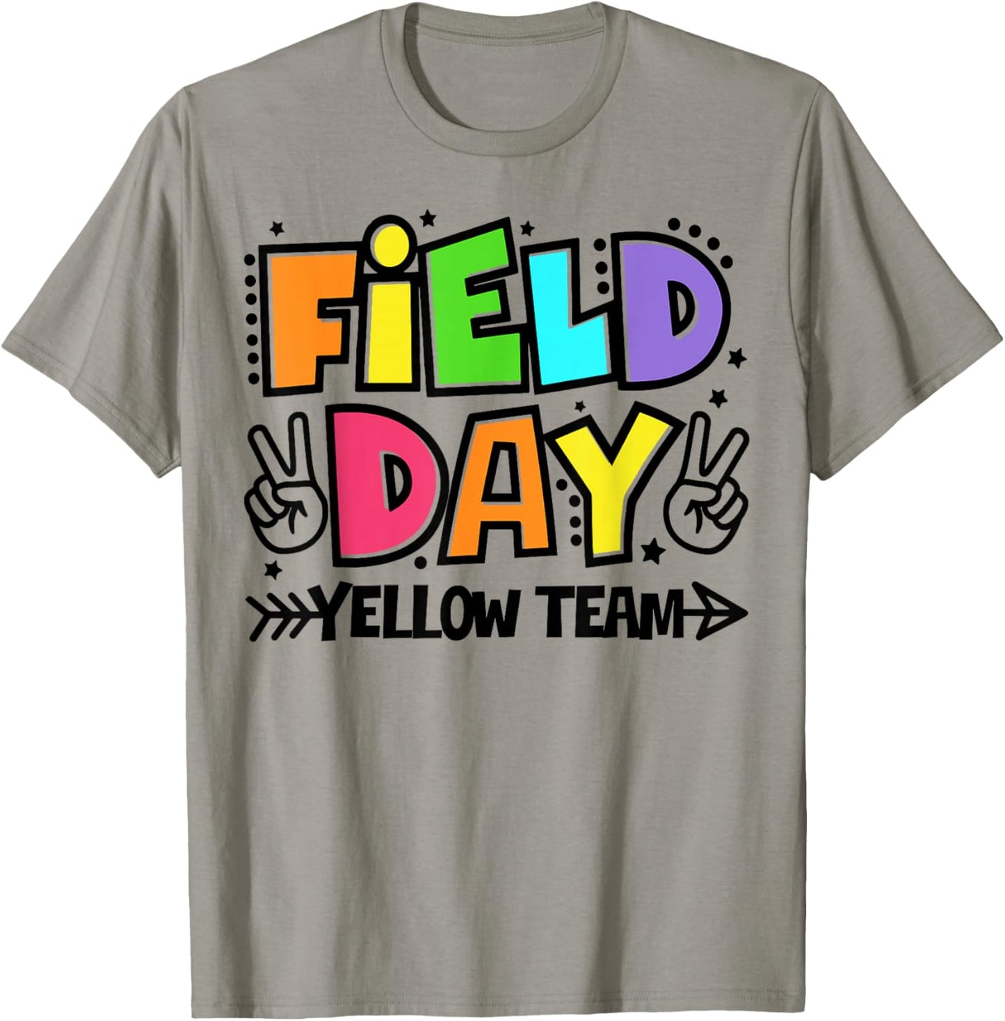 Field Day Yellow Team Funny For Teacher Kids Field Day Games T-Shirt - T-Shirt | Sand