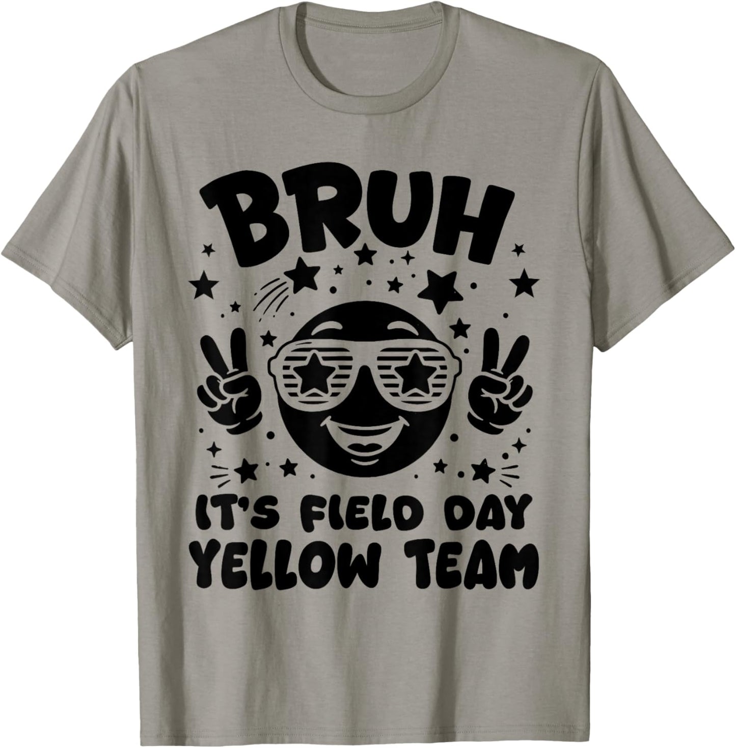 Yellow Team Bruh It's Field Day 2026 Teacher Student Kids T-Shirt - T-Shirt | Sand