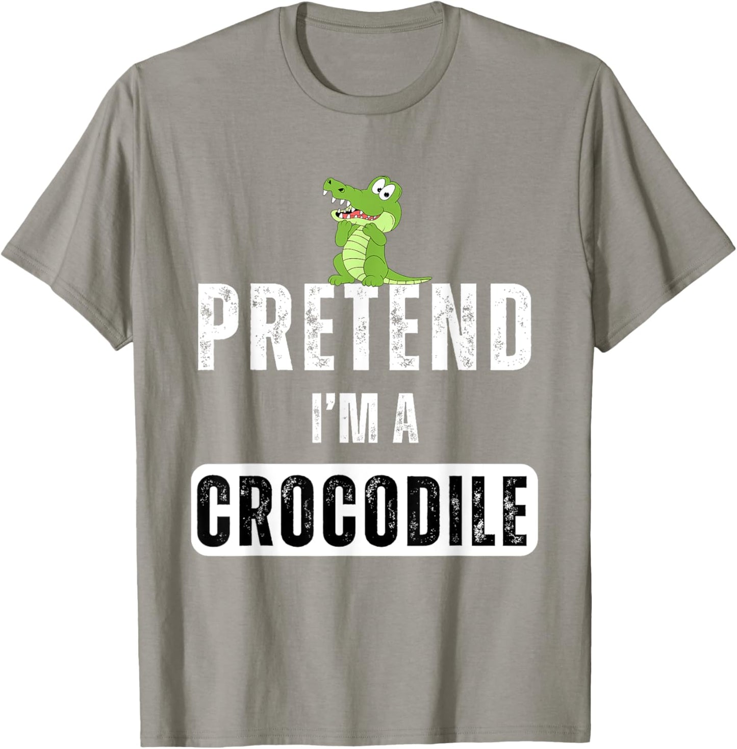 Pretend I'm a Crocodile Lazy Halloween Easy Costume T-Shirt - T-Shirt | Sand