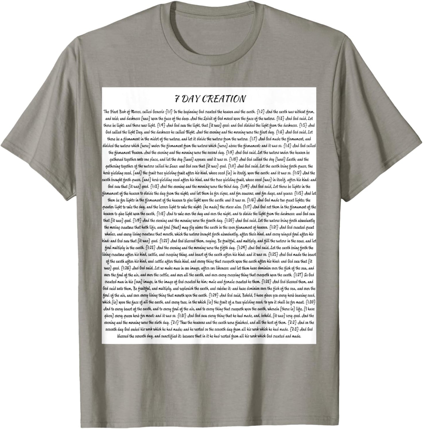 7 Day Creation Black Print T-Shirt - T-Shirt | Sand