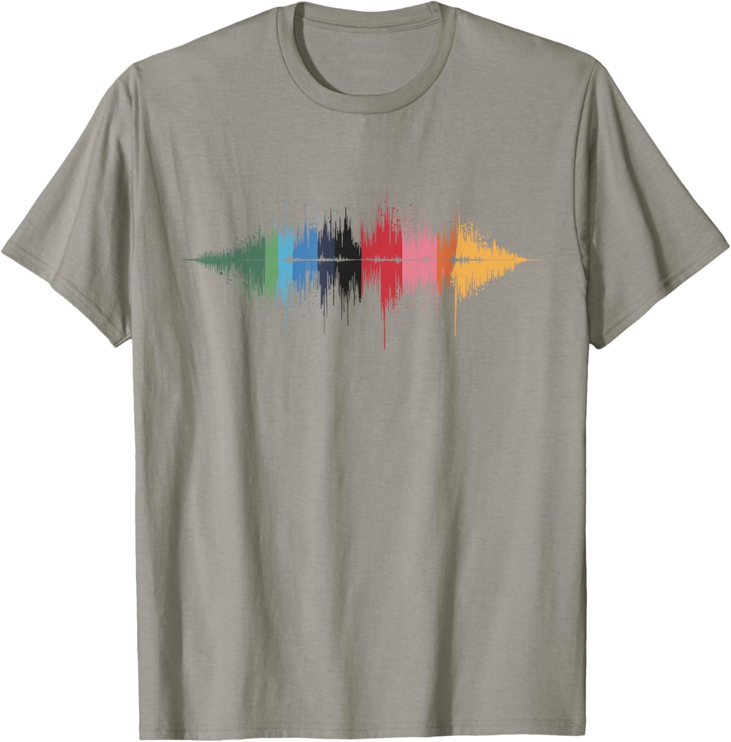 SoundWave Song Art Watercolor Audio Wave Producer Men Women T-Shirt - T-Shirt | Sand