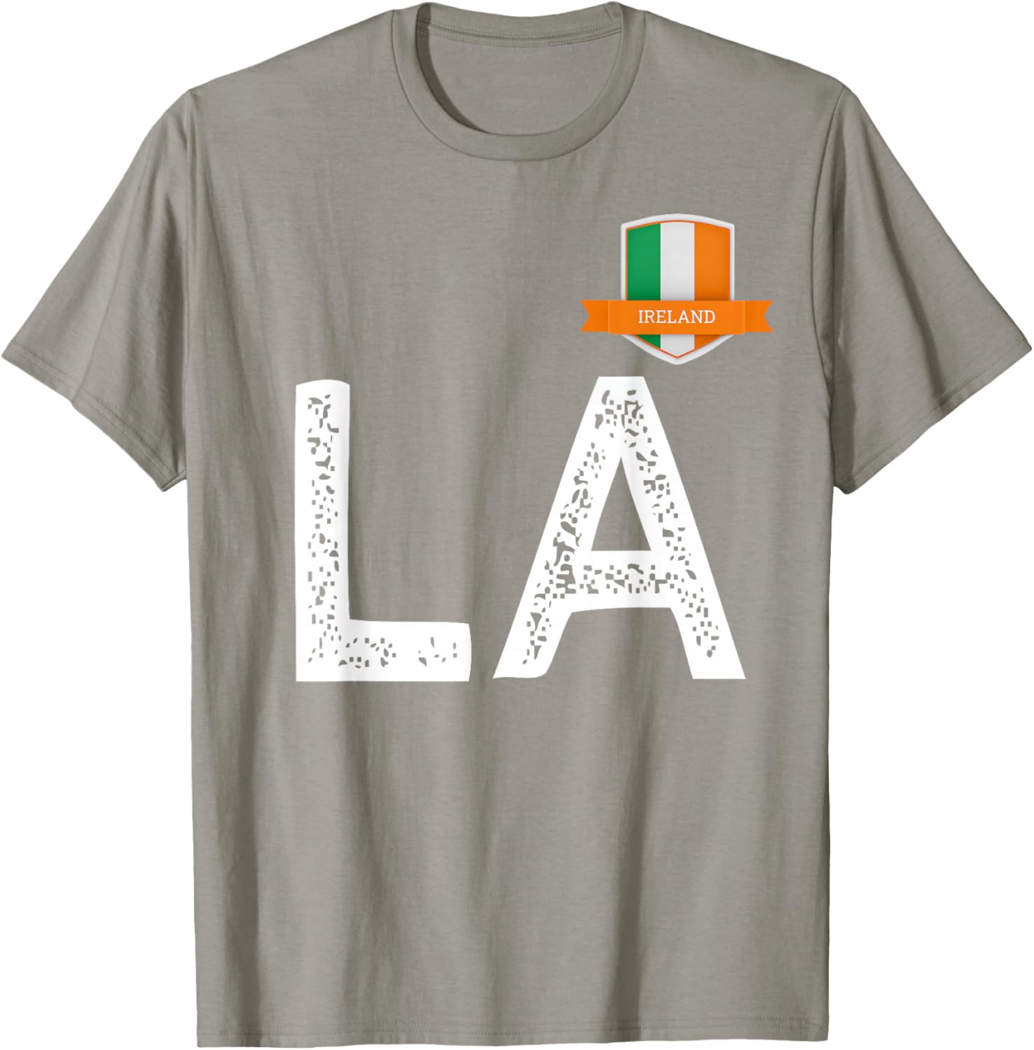 Ireland Irish Human-Flag Letter L and A Éire Ireland T-Shirt - T-Shirt | Sand