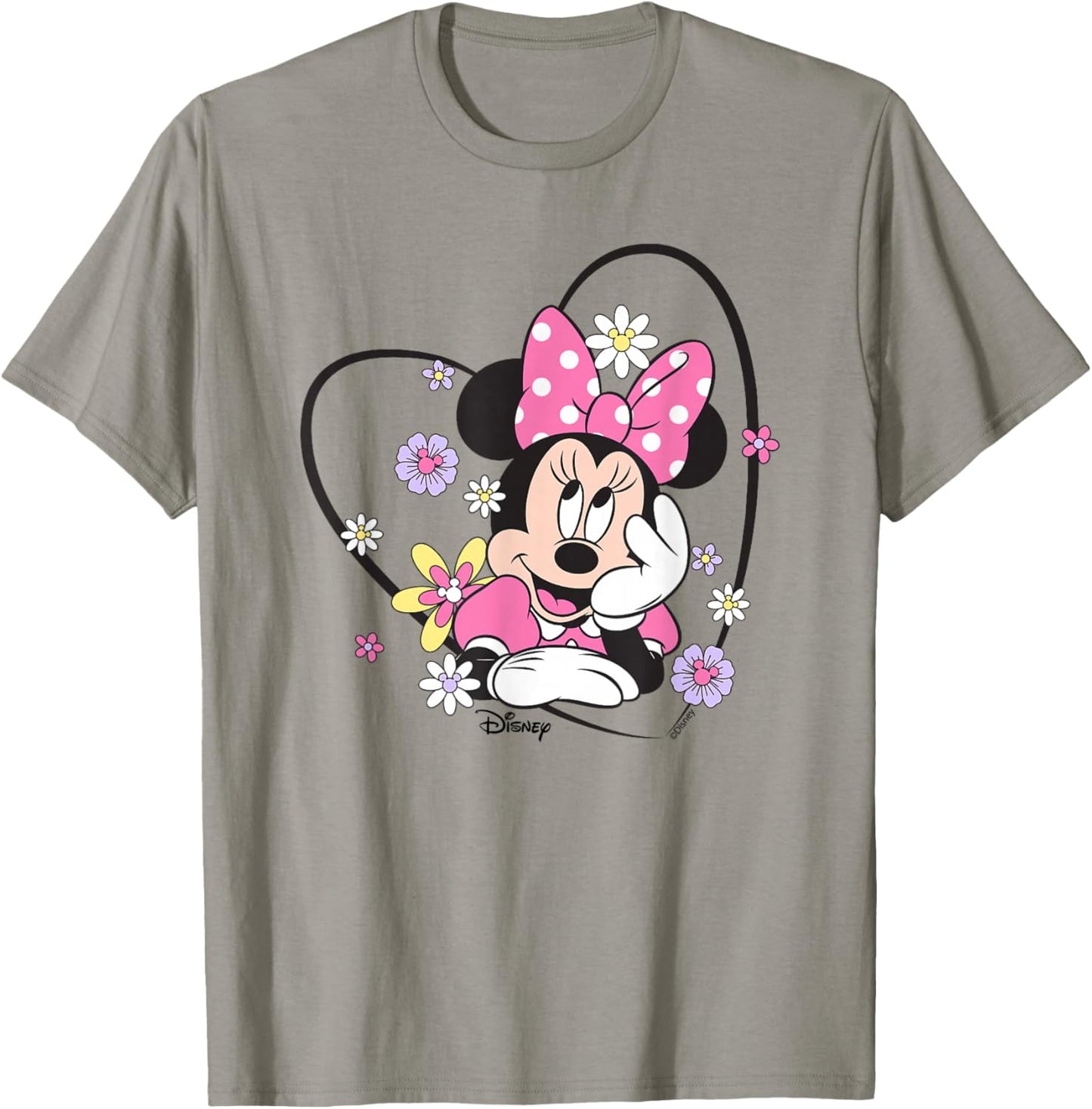 Disney Minnie Mouse Pastel Floral Spring T-Shirt - T-Shirt | Sand
