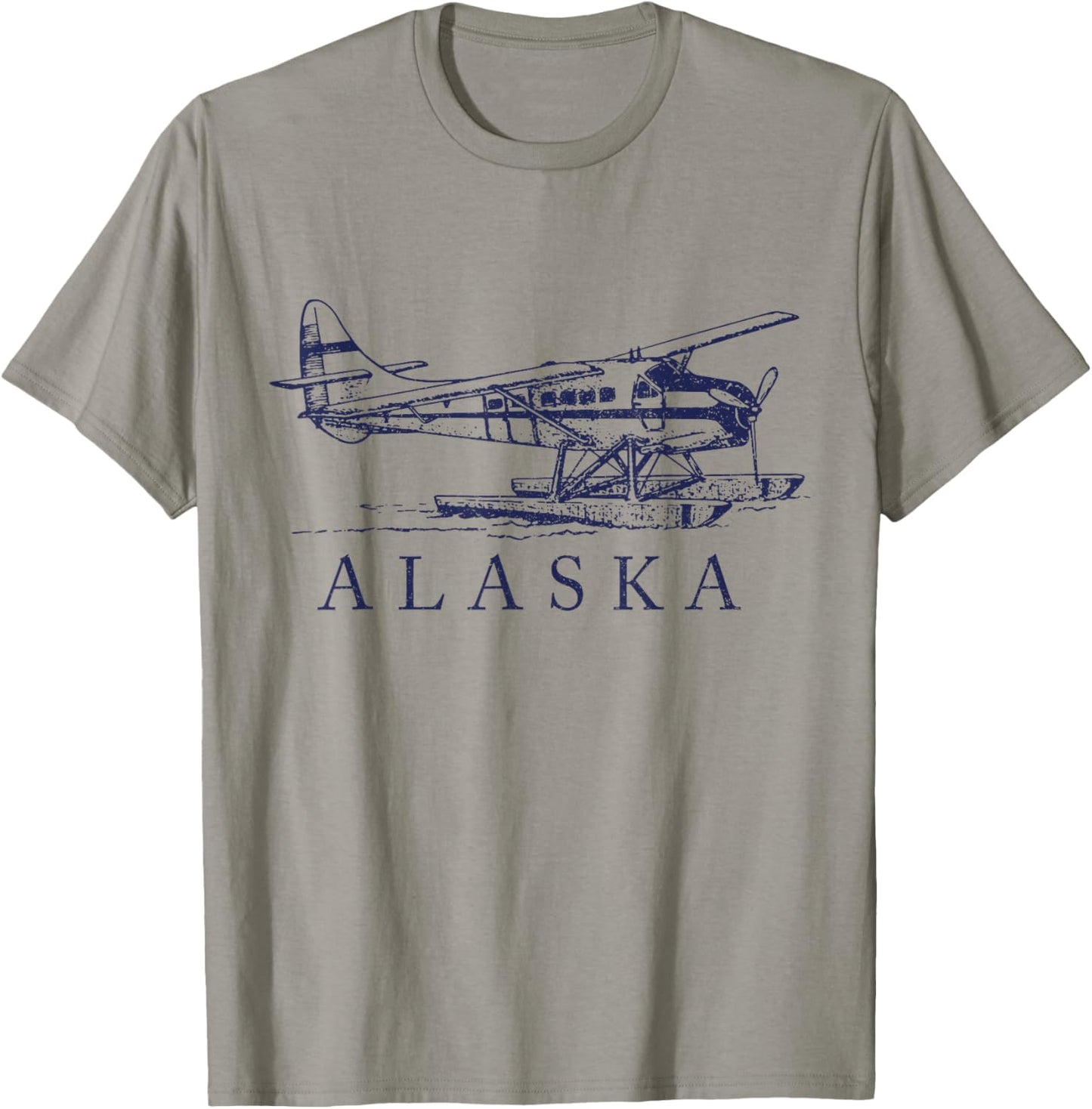 Alaska Seaplane Float Plane Vintage Pride Souvenir T-Shirt - T-Shirt | Sand