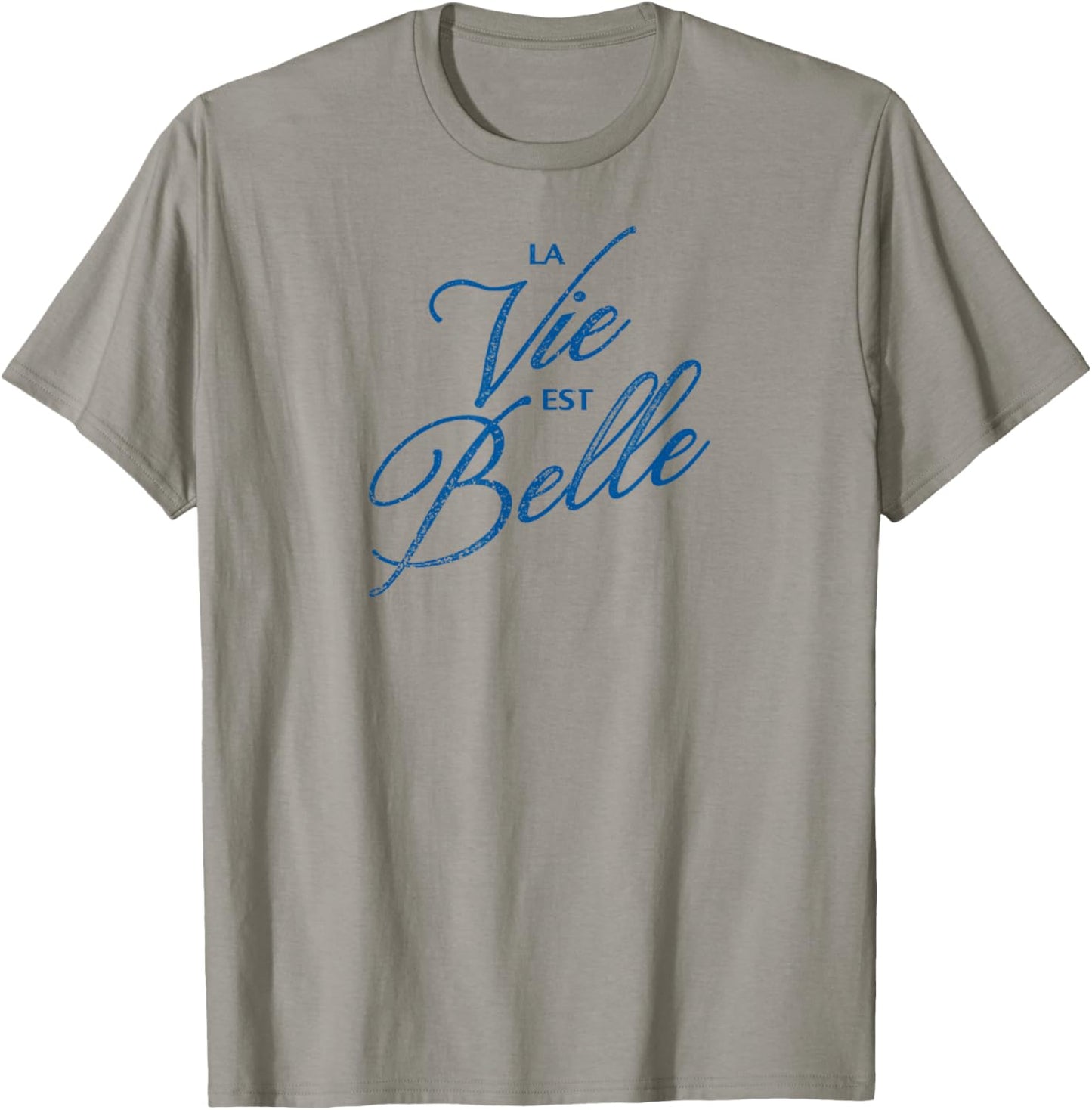 Trendy Apparel La Vie Est Belle Life is Beautiful French T-Shirt - T-Shirt | Sand