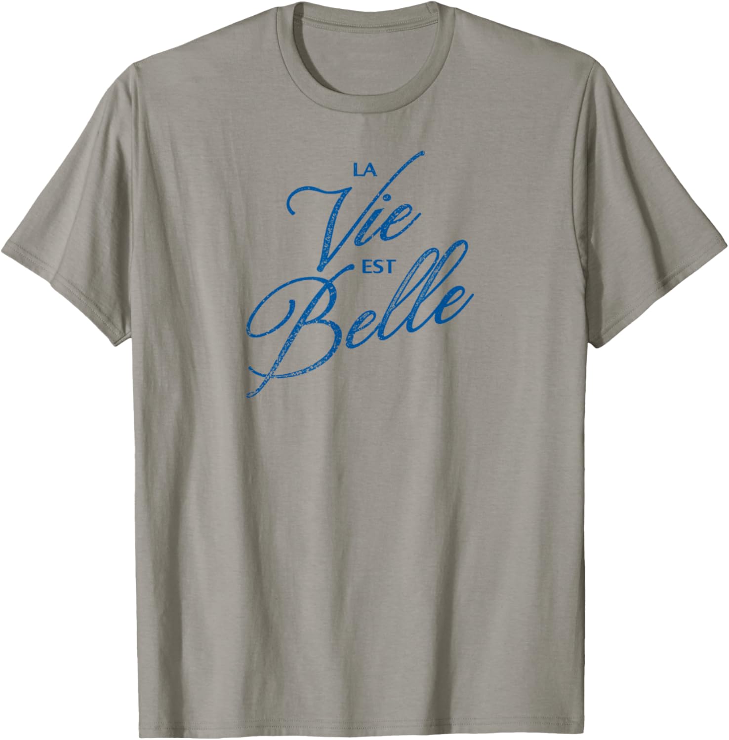 Trendy Apparel La Vie Est Belle Life is Beautiful French T-Shirt - T-Shirt | Sand