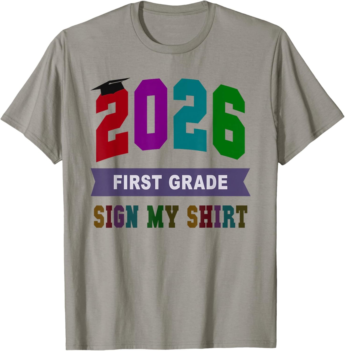 Cute 1st Grade Last Day 2026 Write My Autographs Throwback T-Shirt - T-Shirt | Sand
