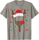 Pickleball Player Christmas Holiday Reindeer Xmas Women Men T-Shirt - T-Shirt | Sand