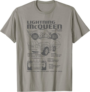Cars Lightning McQueen Only One Diagram T-Shirt - T-Shirt | Sand