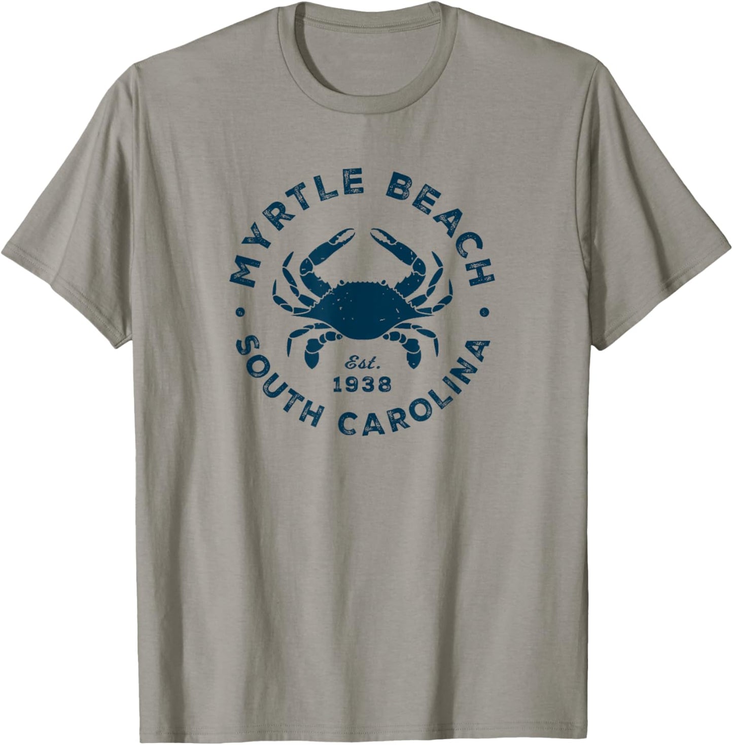 Myrtle Beach South Carolina Blue Crab Vacation Souvenir T-Shirt - T-Shirt | Sand