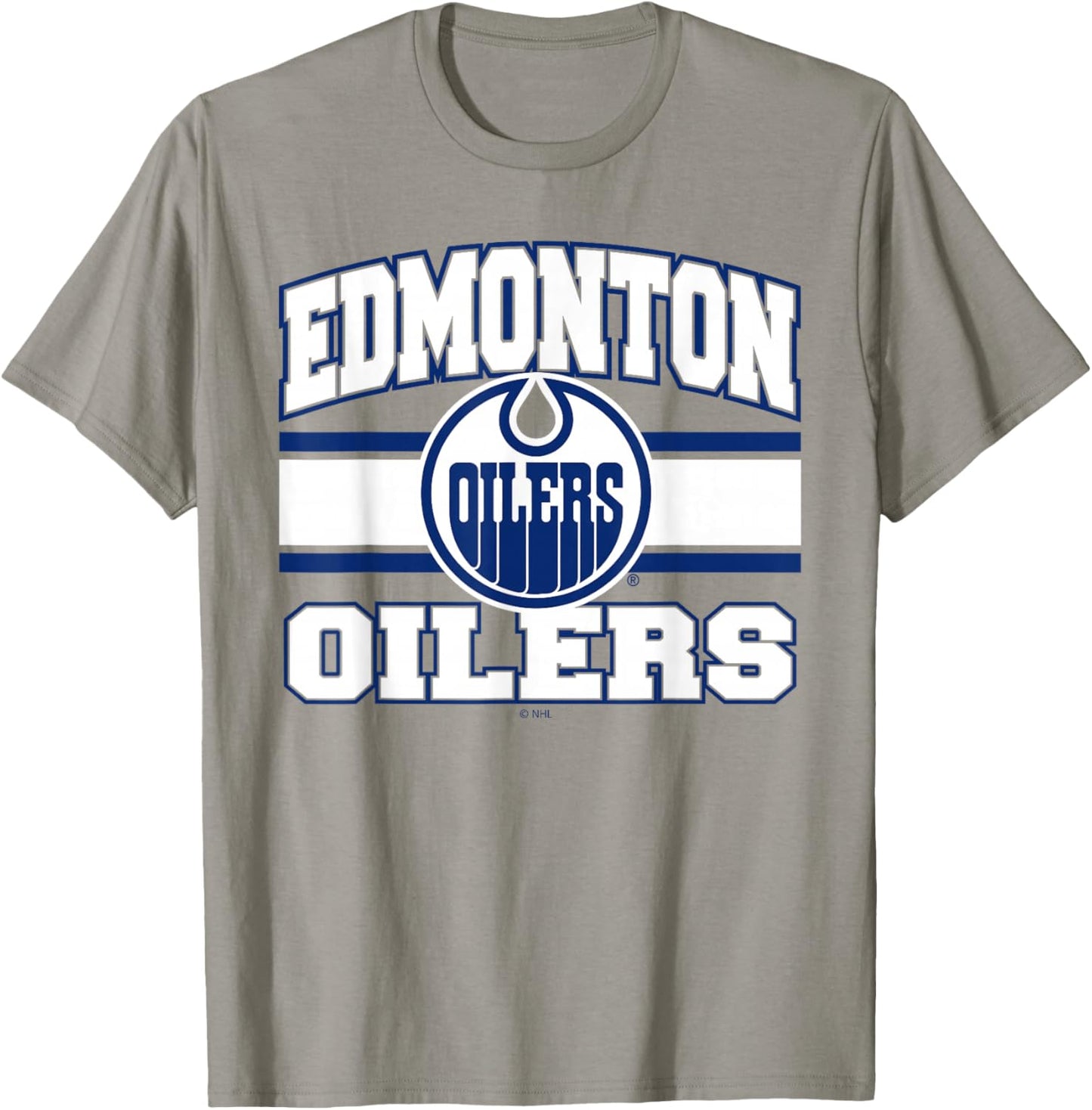 Edmonton Oilers Stripe Orange Officially Licensed T-Shirt - T-Shirt | Sand