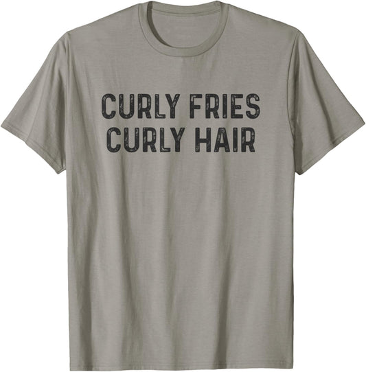 Curly Fries Curly Hair T-Shirt - T-Shirt | Sand