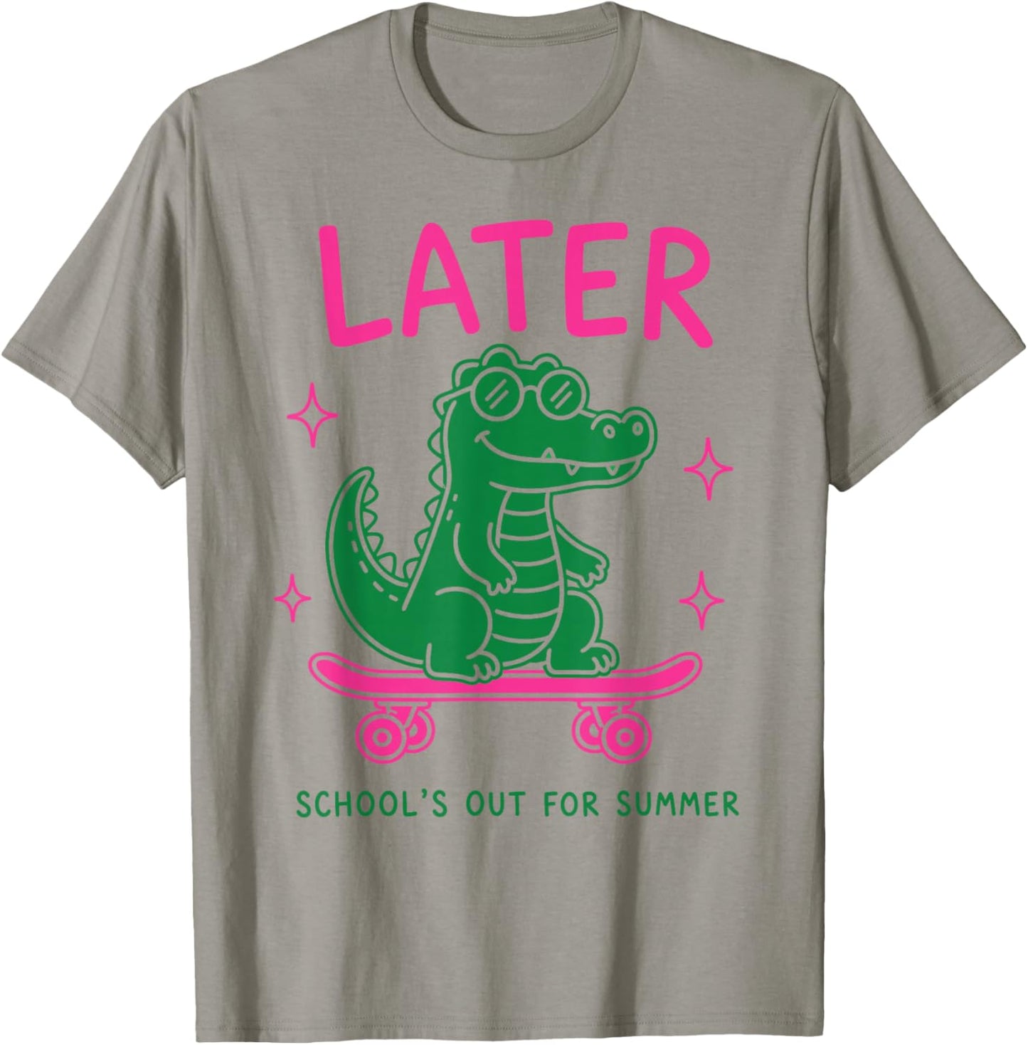 Later Gator School's Out for Summer Last Day of School T-Shirt - T-Shirt | Sand