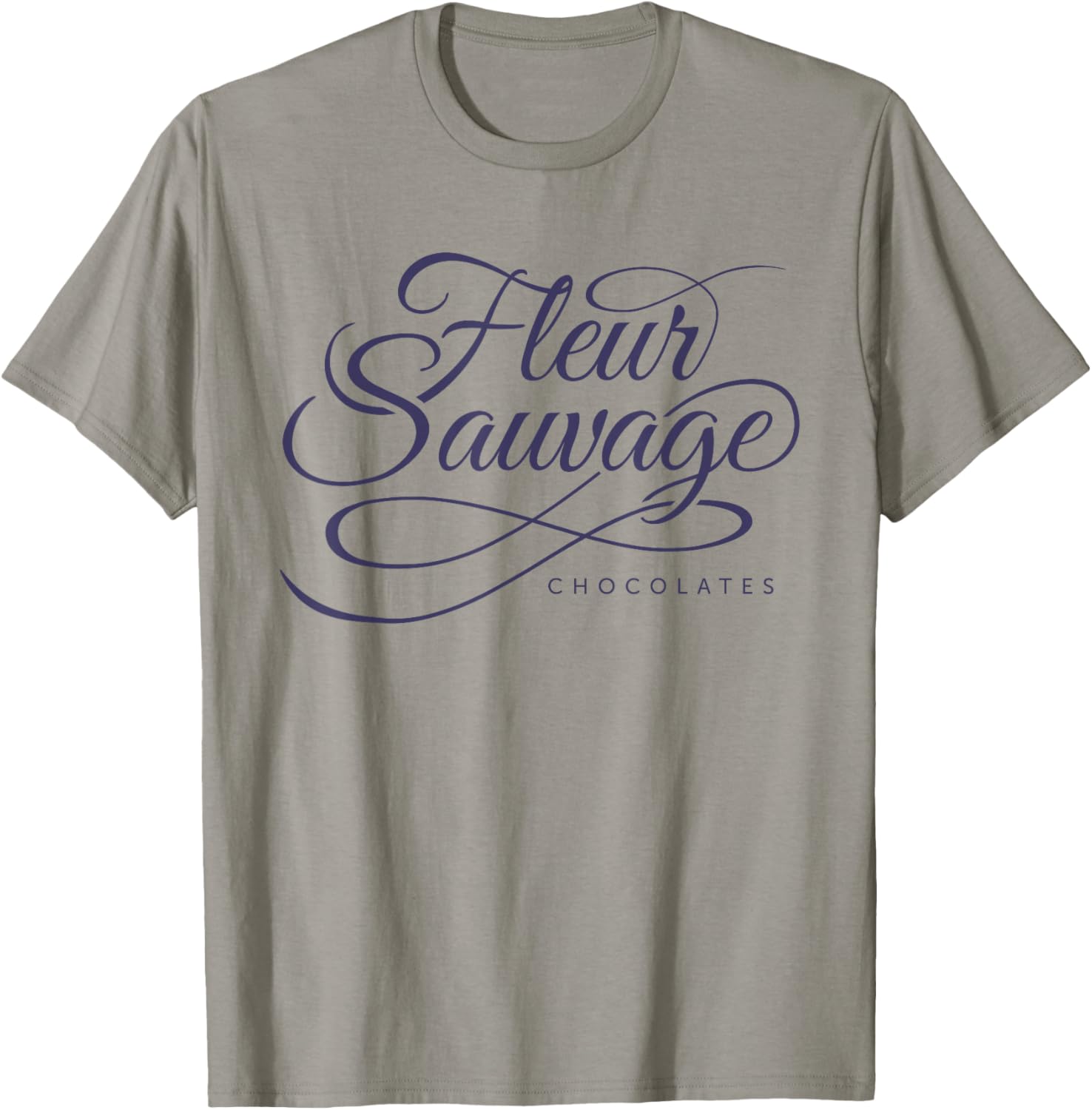 Fleur Sauvage Chocolate Basic T-Shirt - T-Shirt | Sand