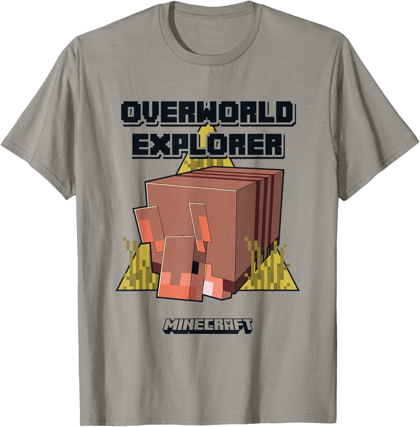 Minecraft Overworld Explorer Armadillo Logo T-Shirt - T-Shirt | Sand