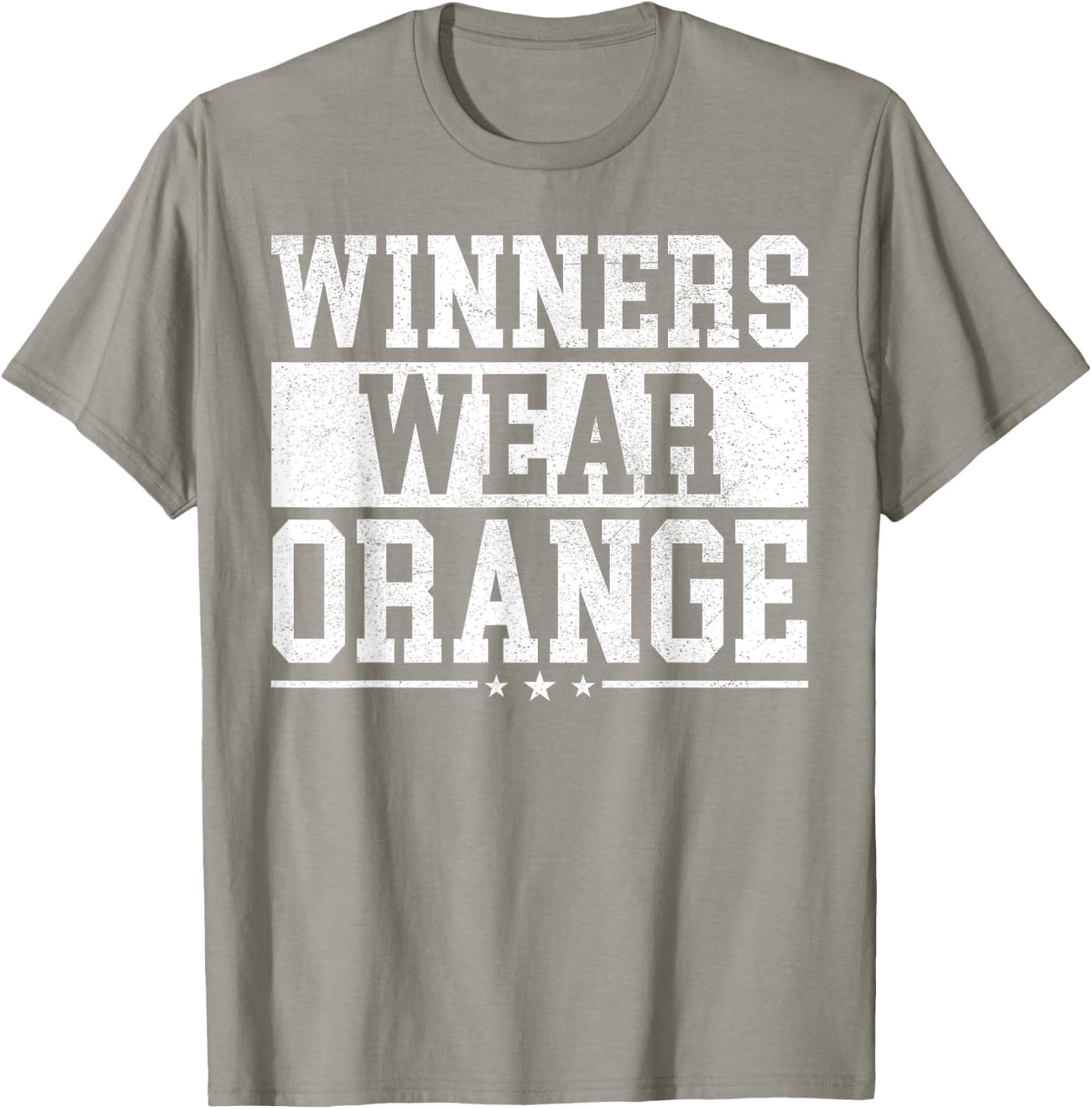 Winners Wear Orange Color War Camp Spirit Game Team Wear T-Shirt - T-Shirt | Sand