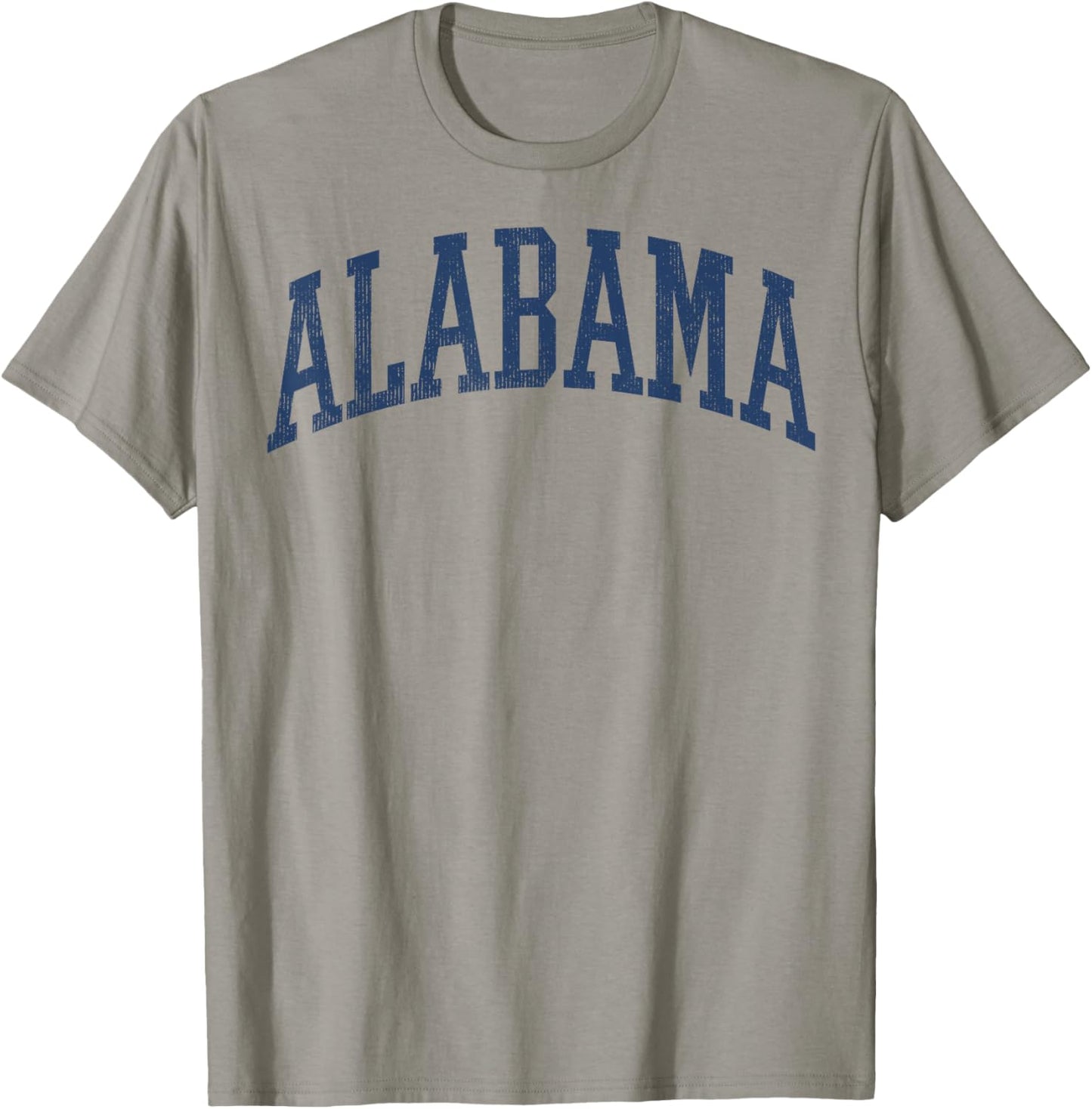 Alabama White AL State Graphic Vintage Sports Lover T-Shirt - T-Shirt | Sand