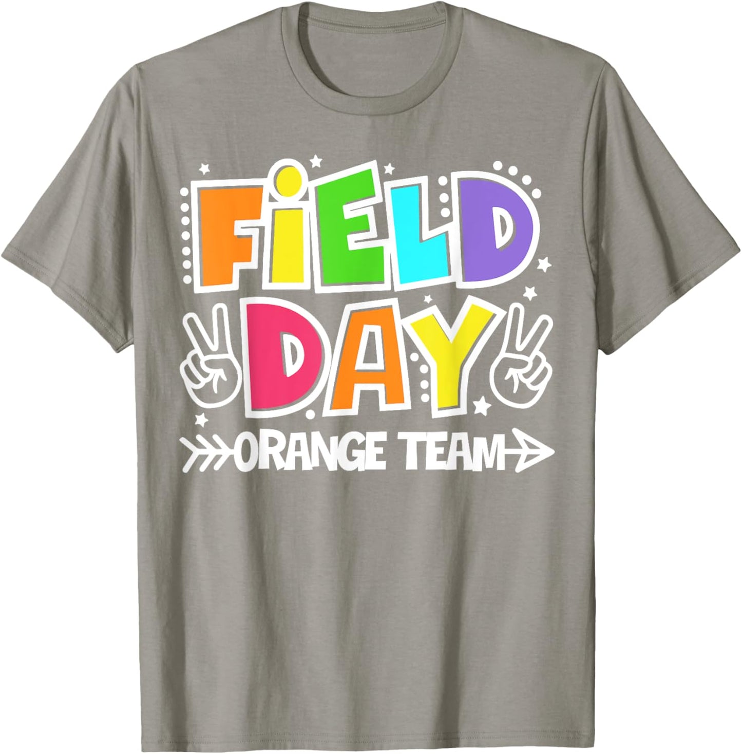Field Day Orange Team Funny For Teacher Kids Field Day Games T-Shirt - T-Shirt | Sand