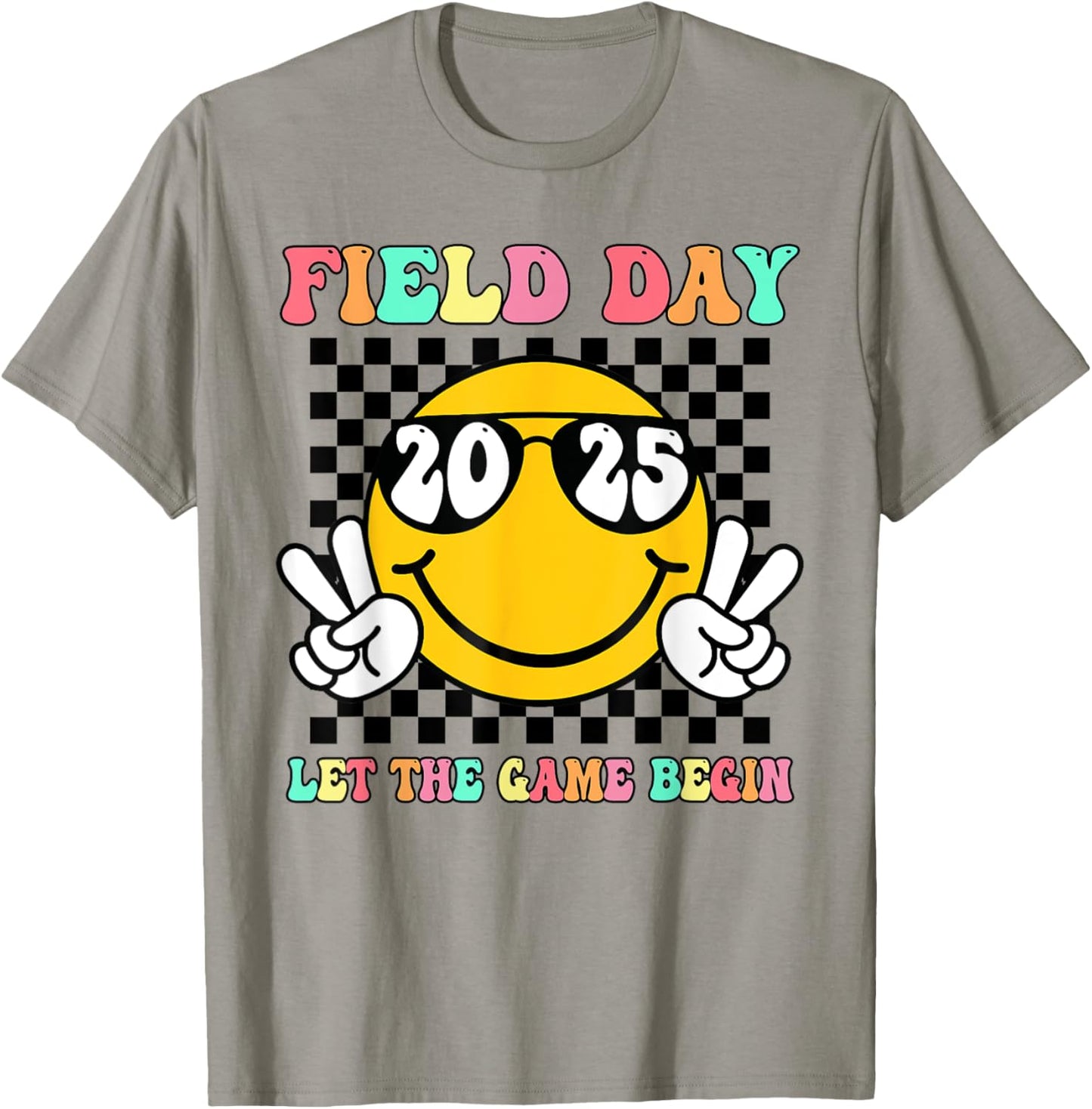 Field Day 2025 Let The Games Begin Yellow Team Teachers Kids T-Shirt - T-Shirt | Sand