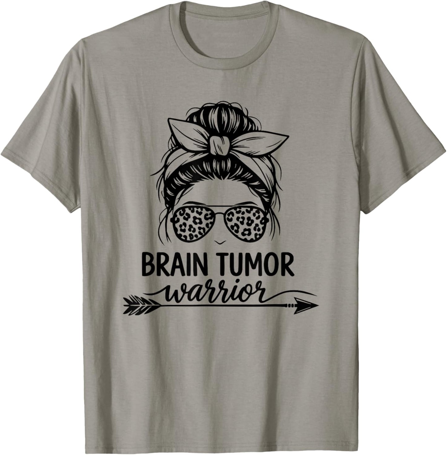 Chignon désordonné Guerrier tumeur cérébrale T-Shirt - T-Shirt | Sand