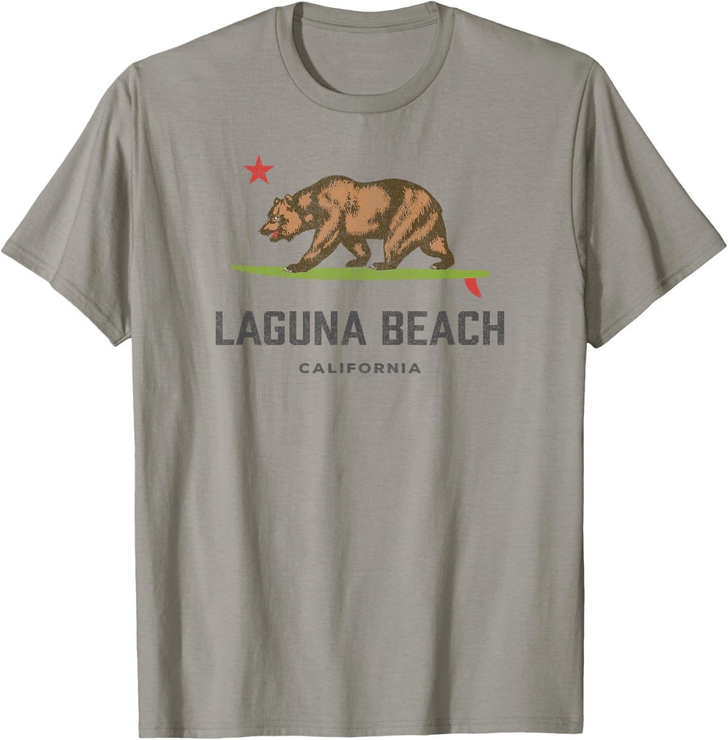 Vintage Laguna Beach California Bear Surfing Souvenir T-Shirt - T-Shirt | Sand