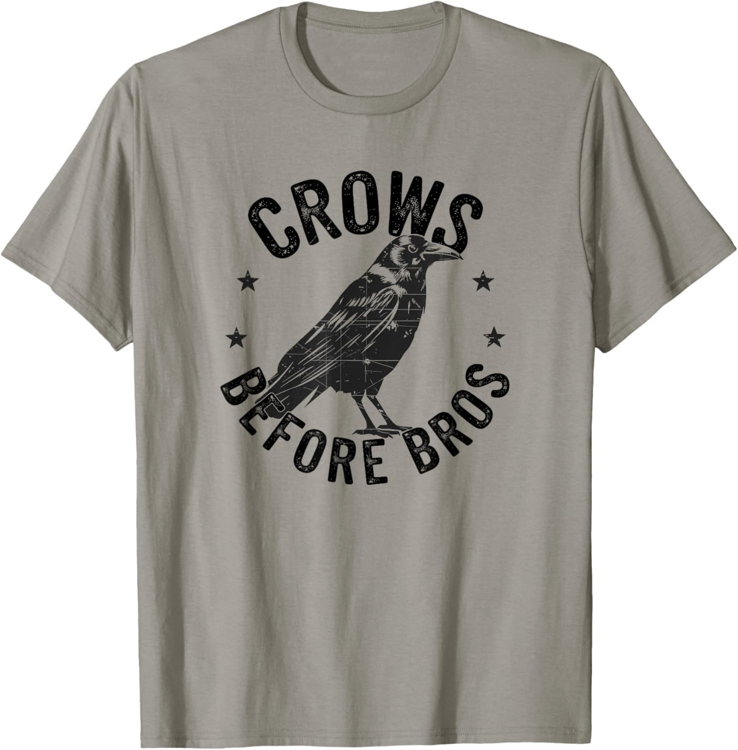 Crows Before Bros Grunge Raven T-Shirt - T-Shirt | Sand