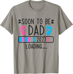 Soon to Be Dad 2027 Loading Pregnancy Announcement 2027 T-Shirt - T-Shirt | Sand