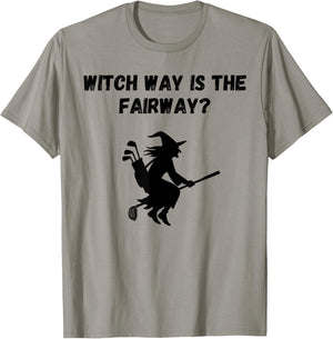 Witch Way is The Fairway T-Shirt - T-Shirt | Sand