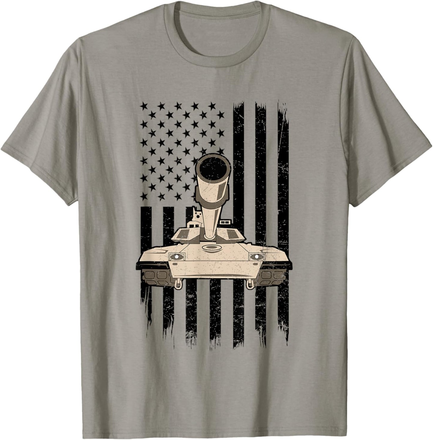 M1 Abrams Tank Flag American US Military Tanker T-Shirt - T-Shirt | Sand