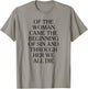 of The Woman Came The Beginning of Sin Funny Gothic Quote T-Shirt - T-Shirt | Sand