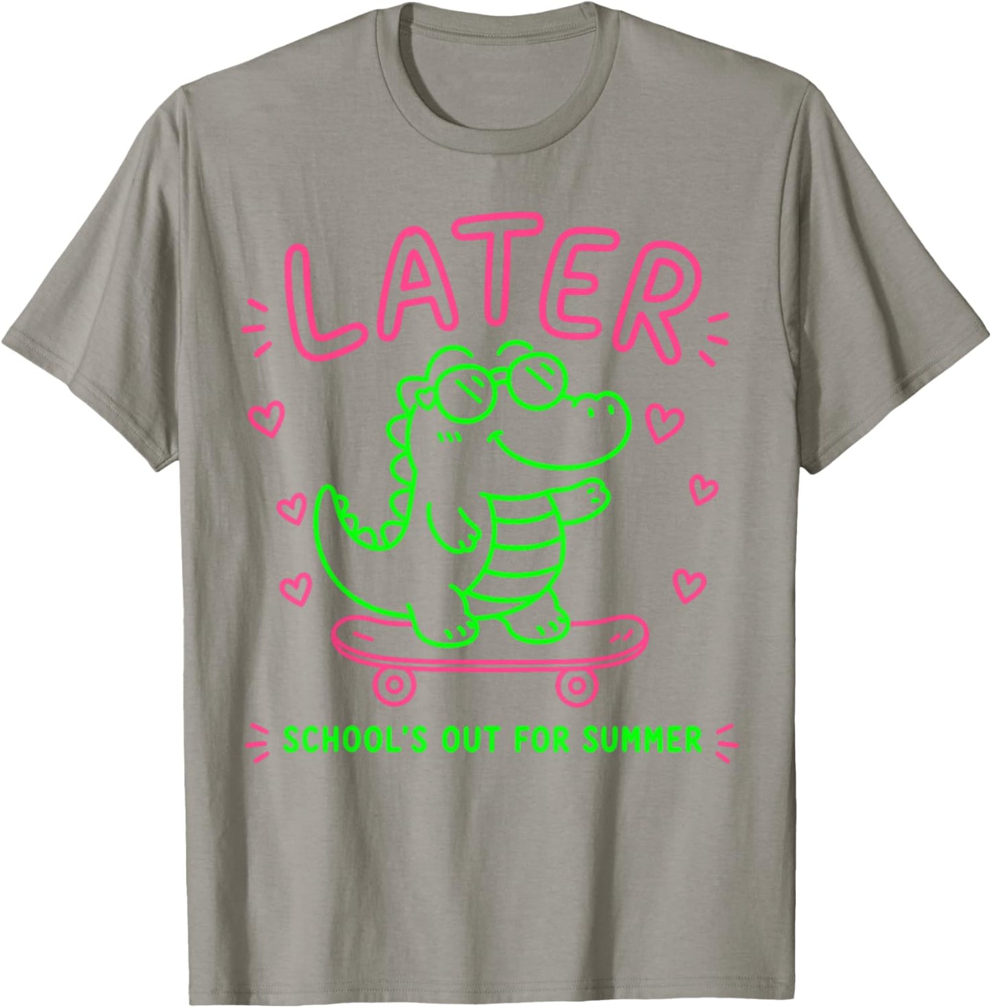Later Gator School's Out for Summer Last Day of School T-Shirt - T-Shirt | Sand