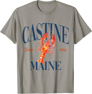 Castine Maine Est. 1796 - Old Money, Aesthetic, Classic T-Shirt - T-Shirt | Sand