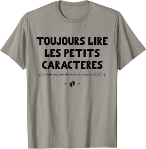 Annonce Marraine 2eme Fois Je Vais Encore Être Marraine 2027 T-Shirt - T-Shirt | Sand